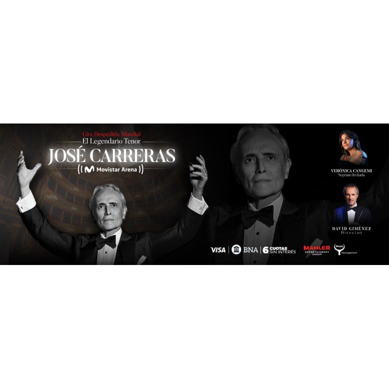 Entradas para José Carreras en el Movistar Arena 31/05/2025 21:00 hs