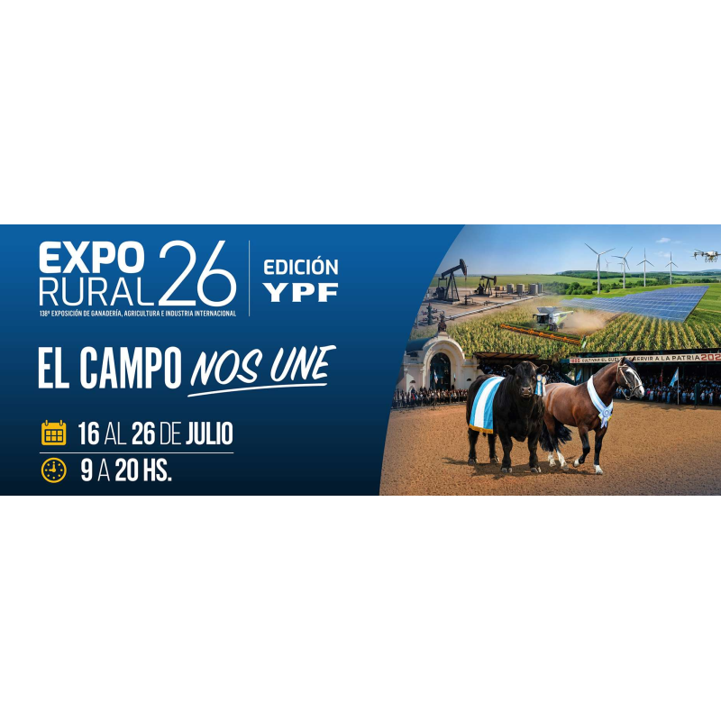 UNA entrada para Expo Rural 2026